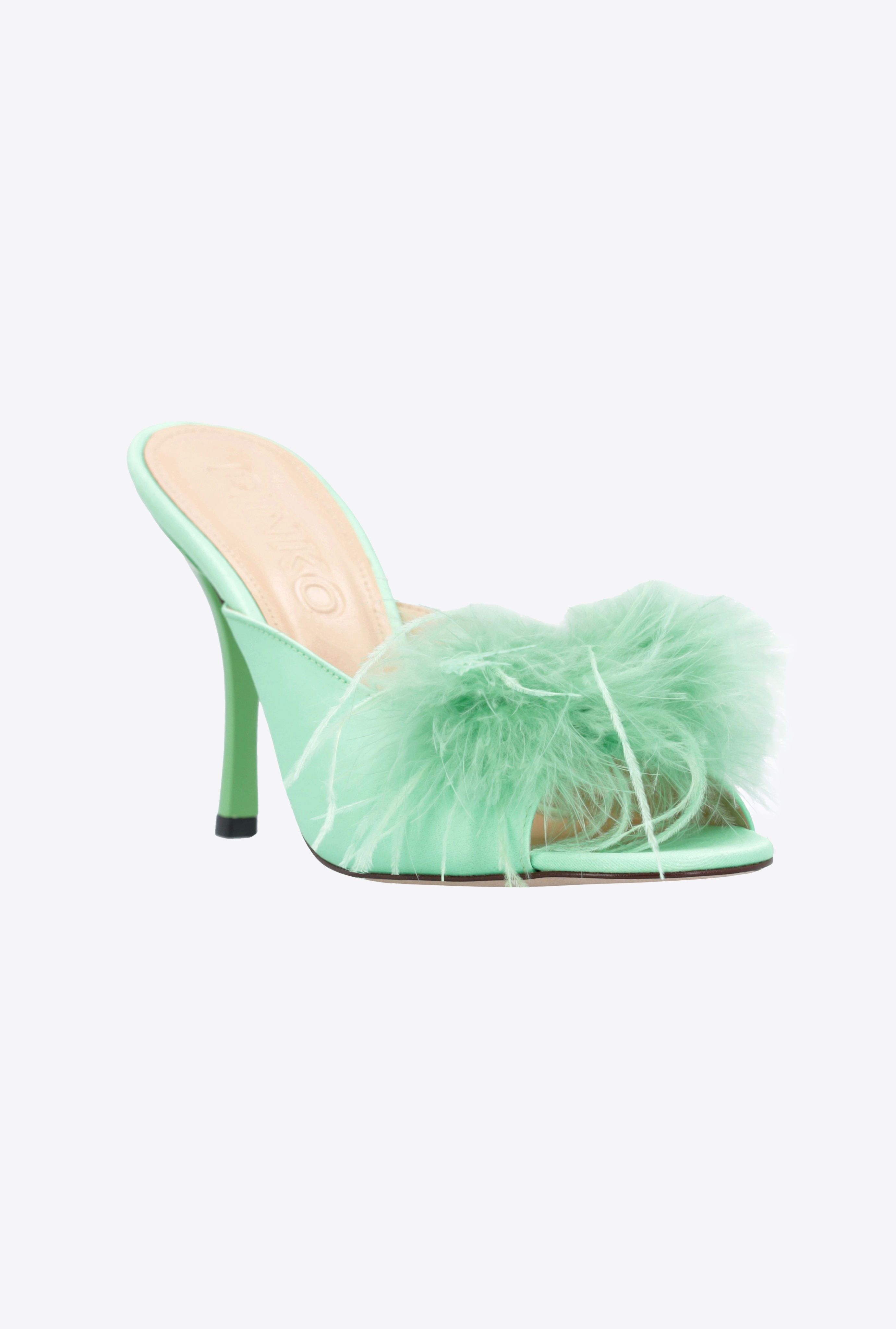 MULE SANDALS WITH FEATHERS - 2