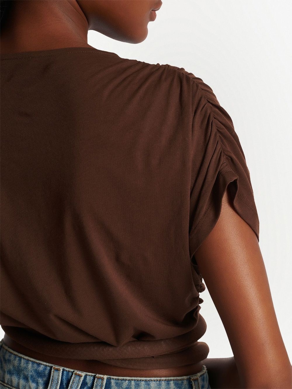 knotted cropped top - 6