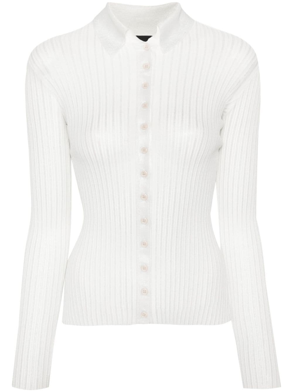 button-up knitted top - 1