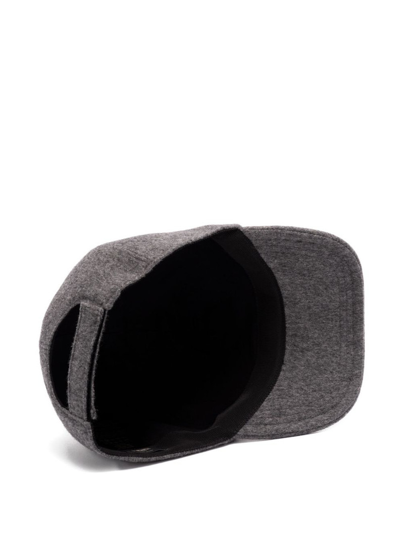 logo-embroidered wool cap 3