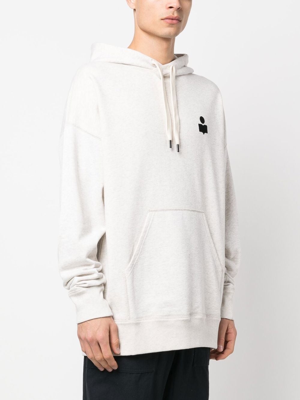 logo-print drawstring hoodie - 3