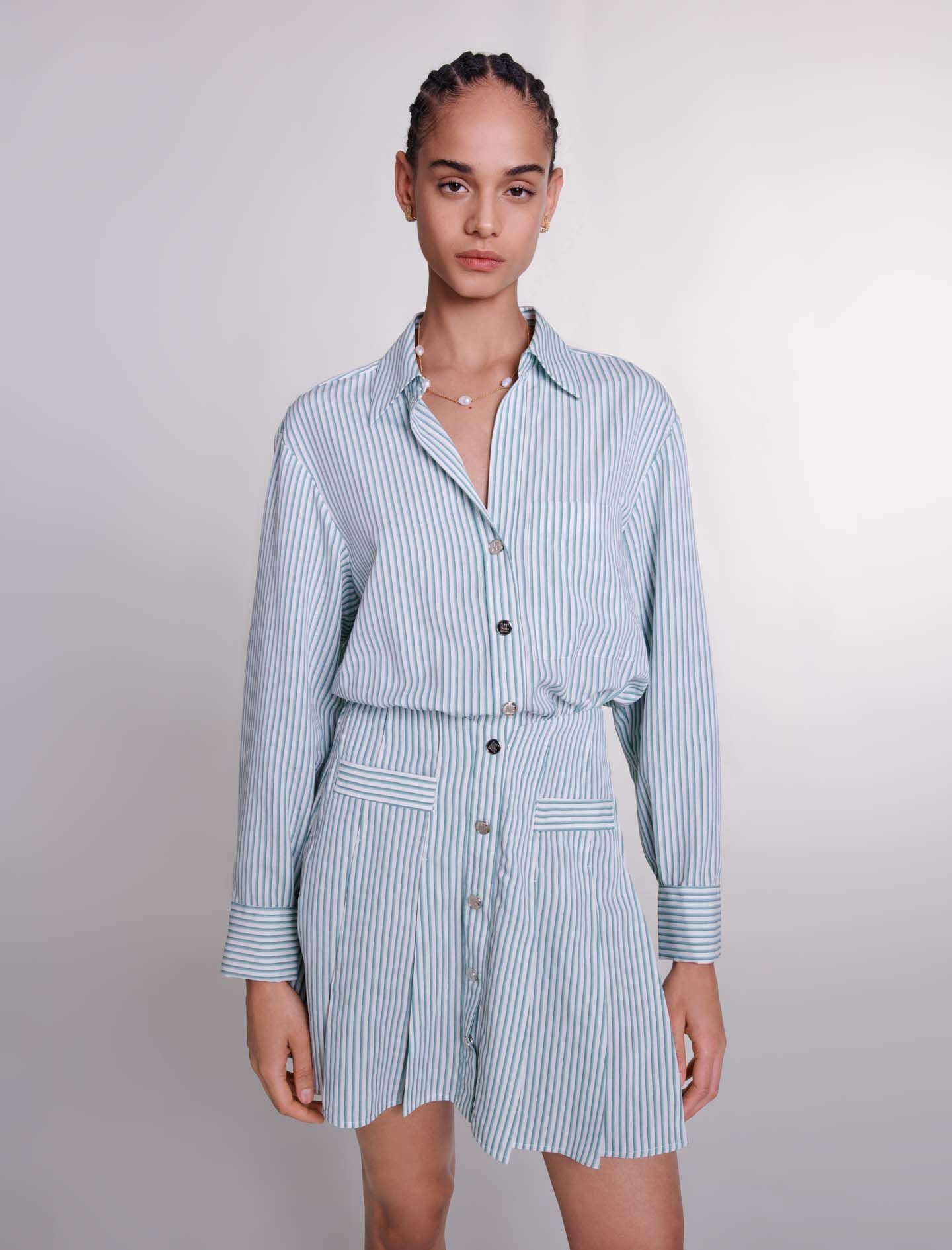 Striped shirt dress - 8