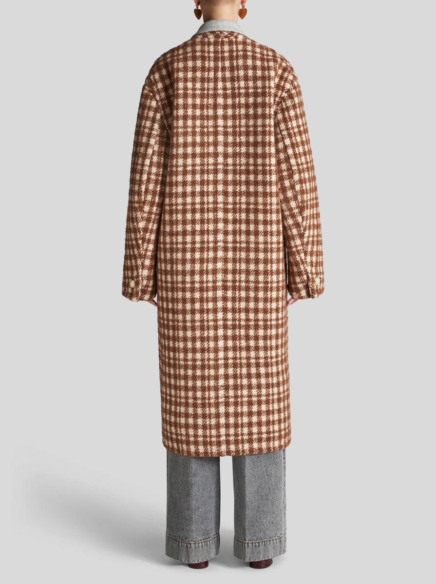 LONG HOUNDSTOOTH COAT - 5