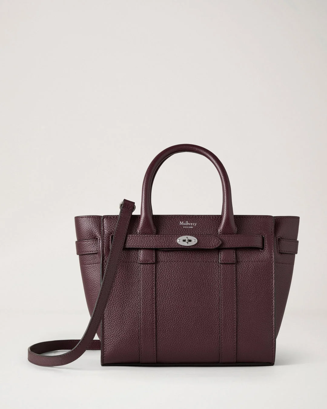 Mini Zipped Bayswater Black Cherry Small Classic Grain - 1