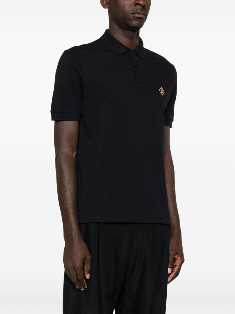 logo-embroidered piquÃ© polo shirt - 3