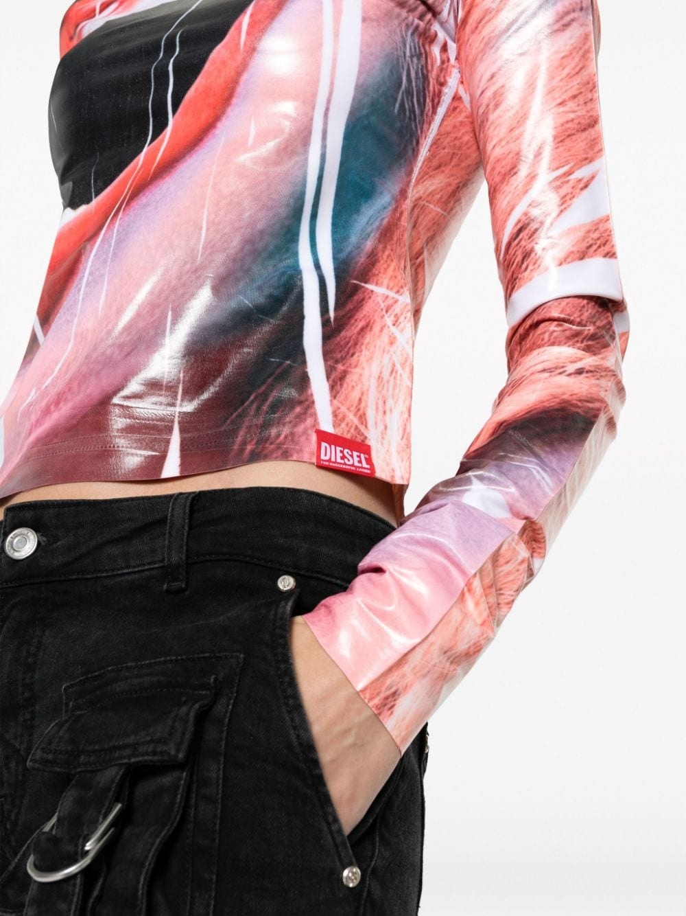 graphic-print stretch T-shirt - 5