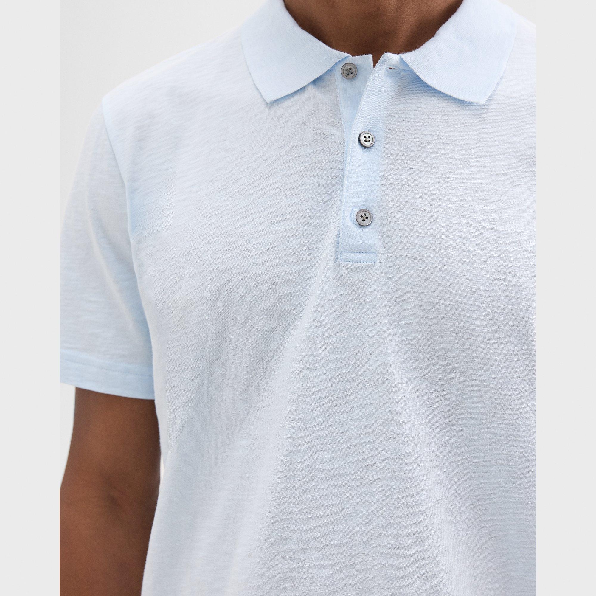 Bron Polo Shirt in Cosmos Slub Cotton - 5