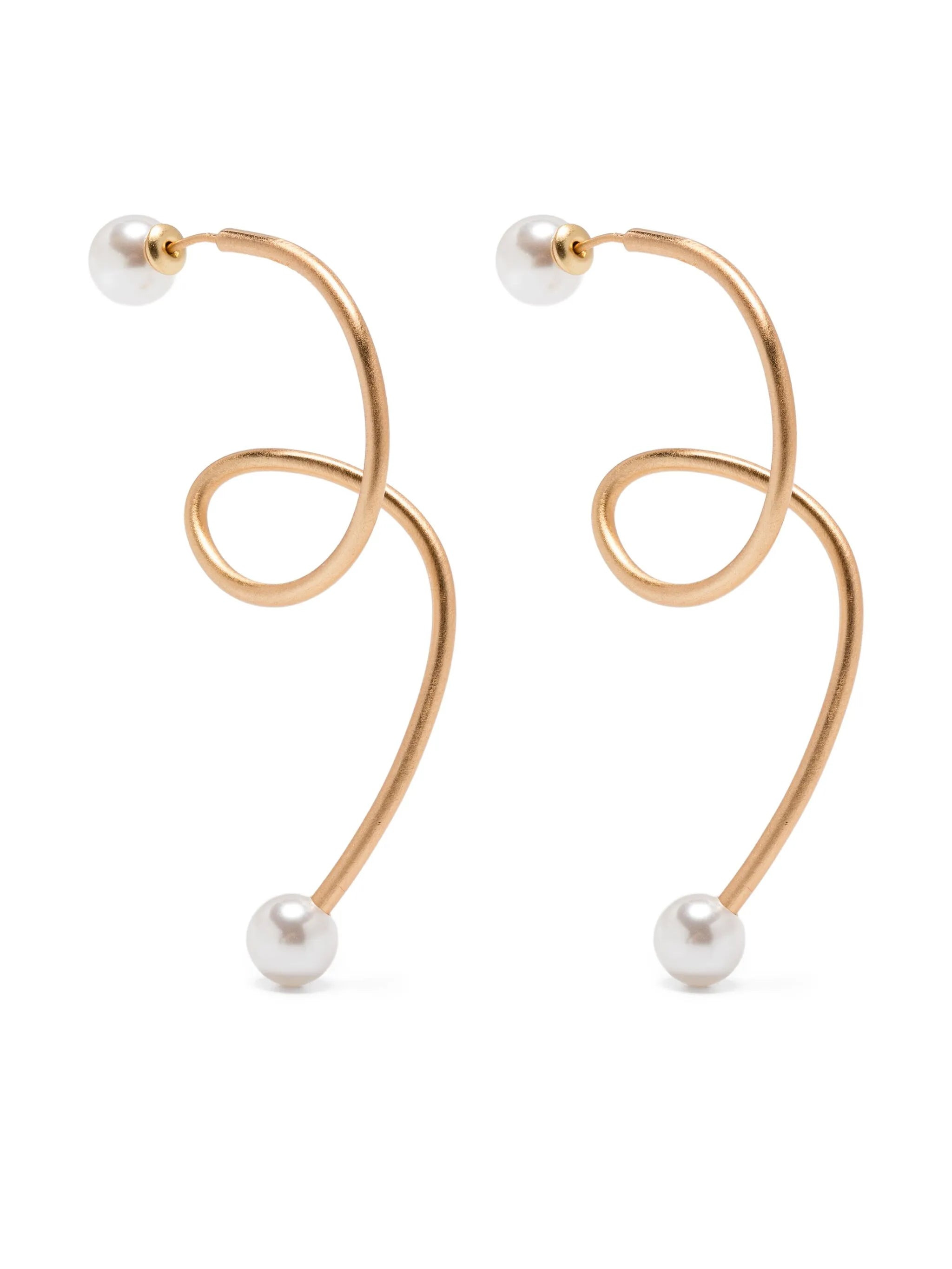 Cult Gaia Pearl-embellished Spiral Earrings - 1