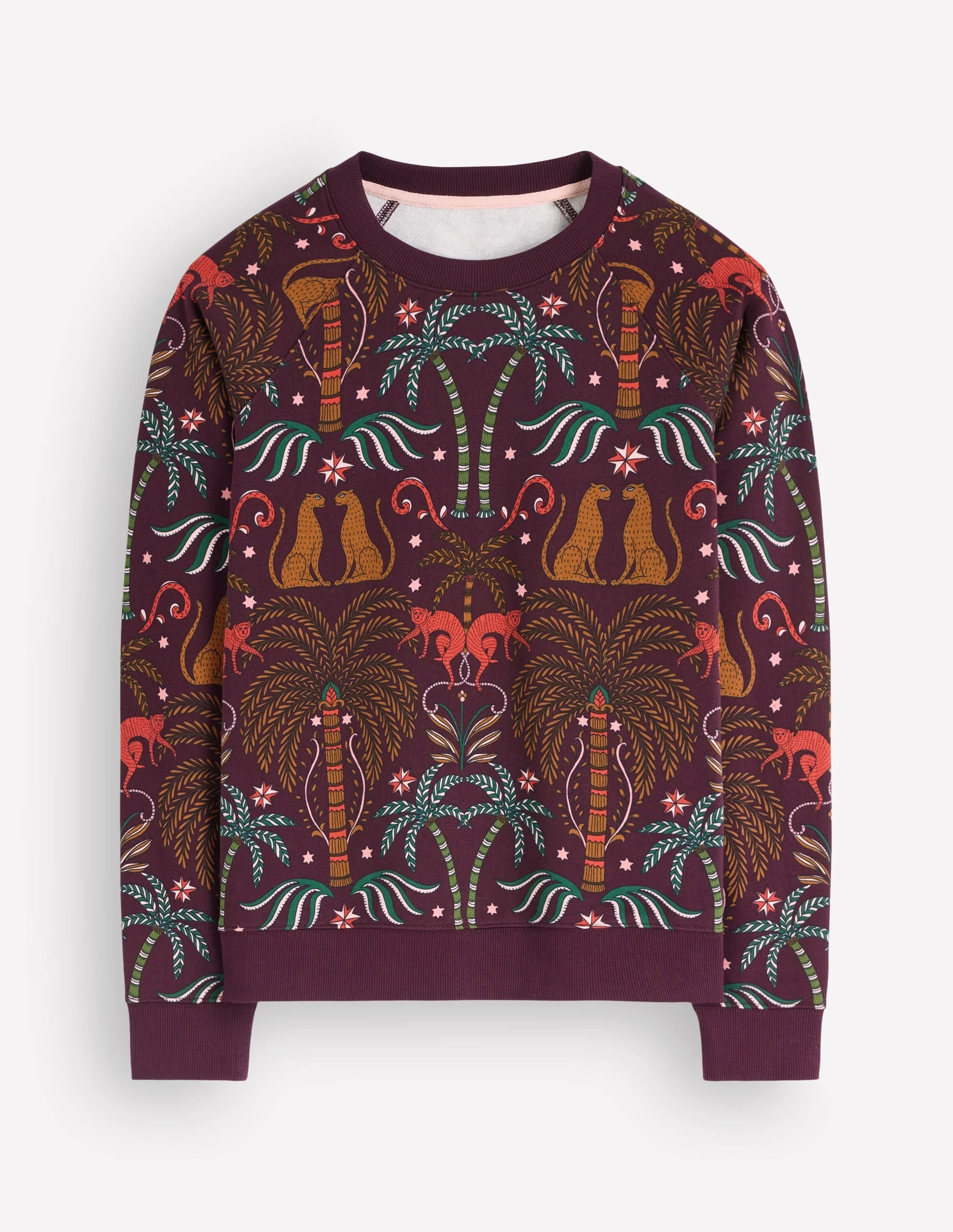 Rosa Printed Sweatshirt-Jungle Charm Placement - 1