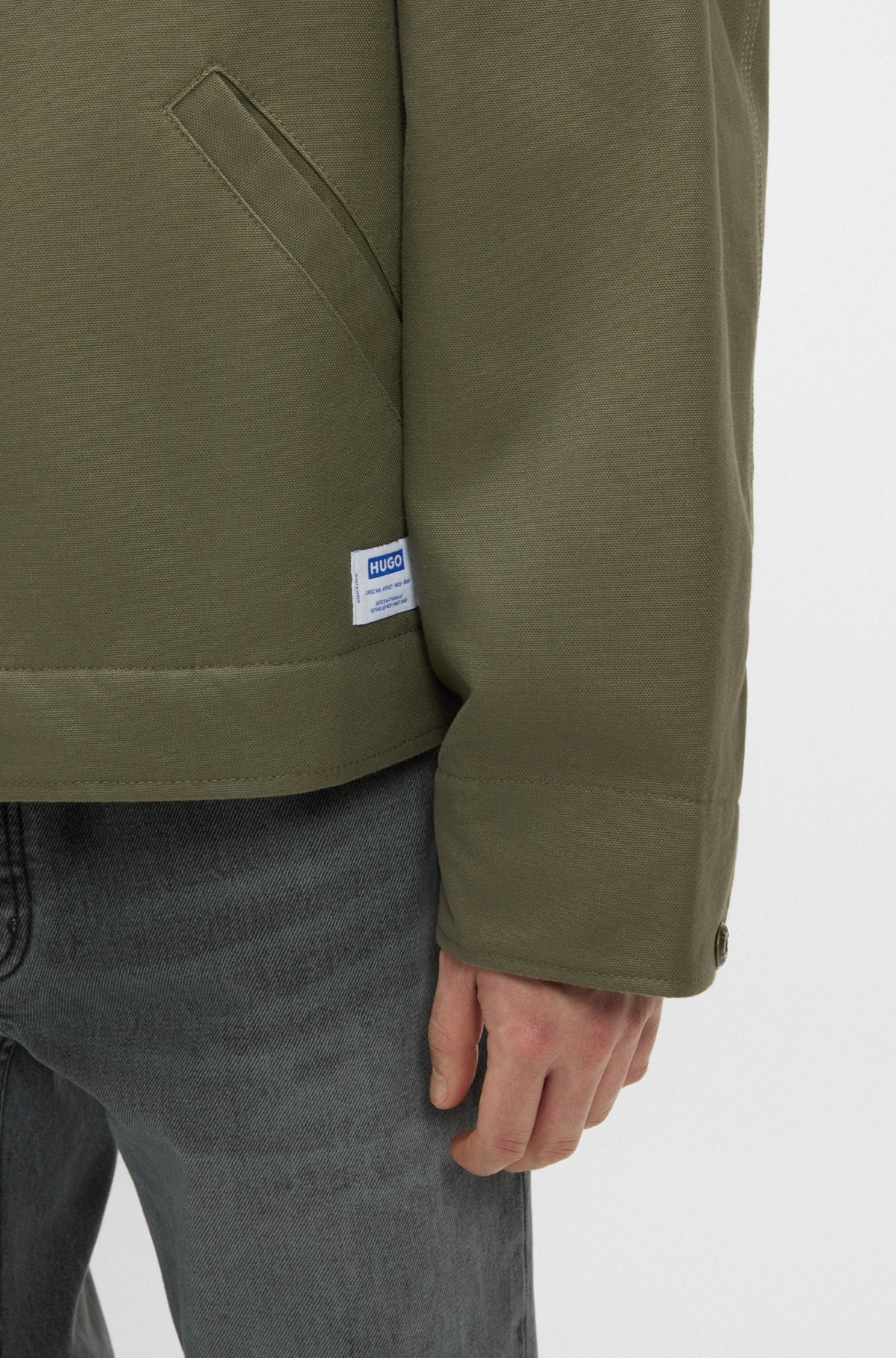 REGULAR-FIT JACKET IN LIGHTLY PADDED COTTON CANVAS - 6