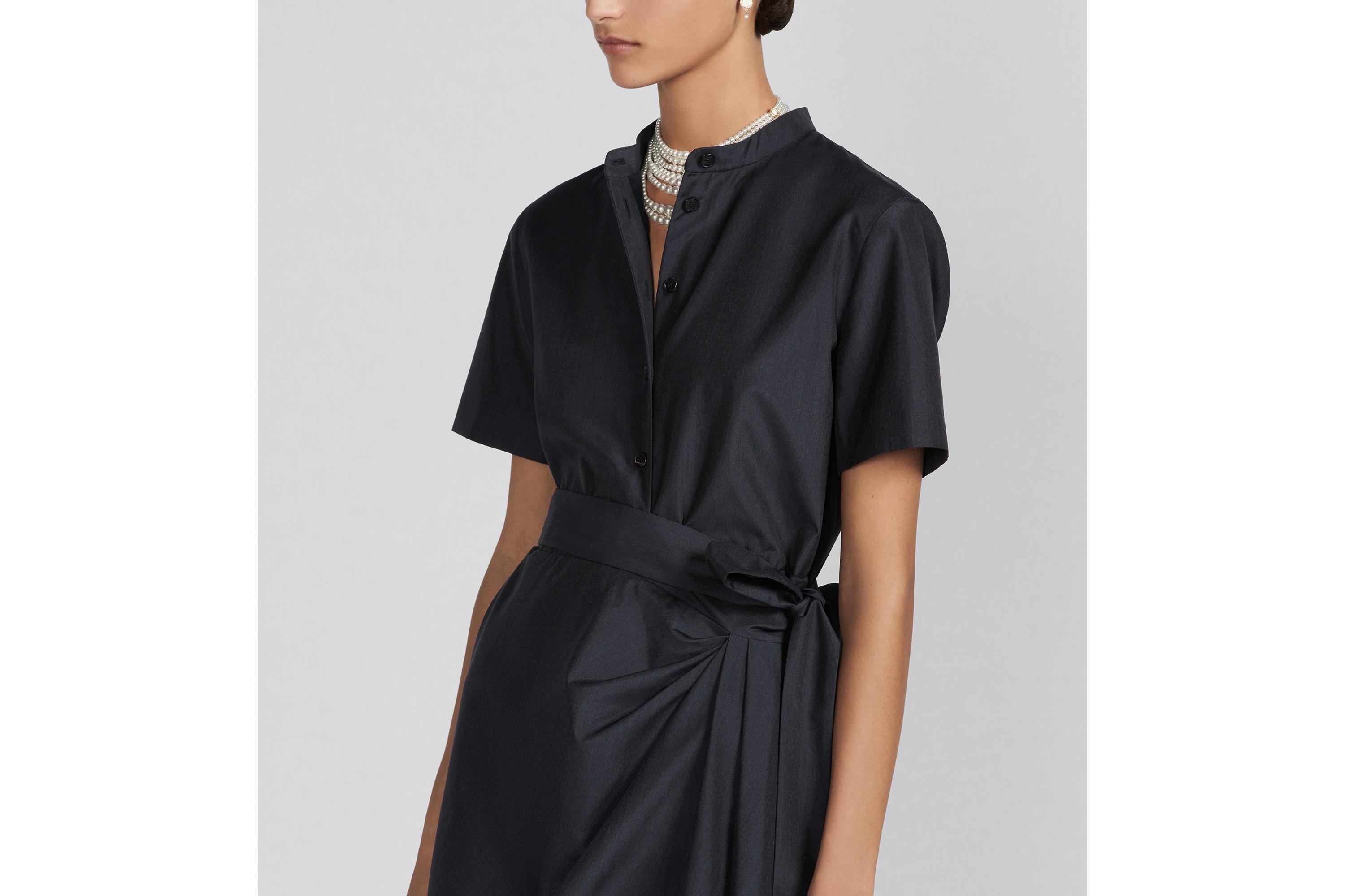 Mid-Length Draped Dress - 7
