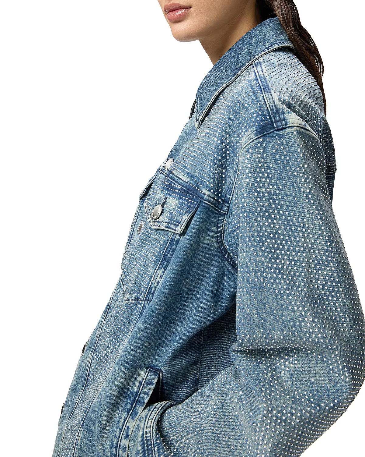 Dakar Giubbino Embellished Denim Jacket - 4