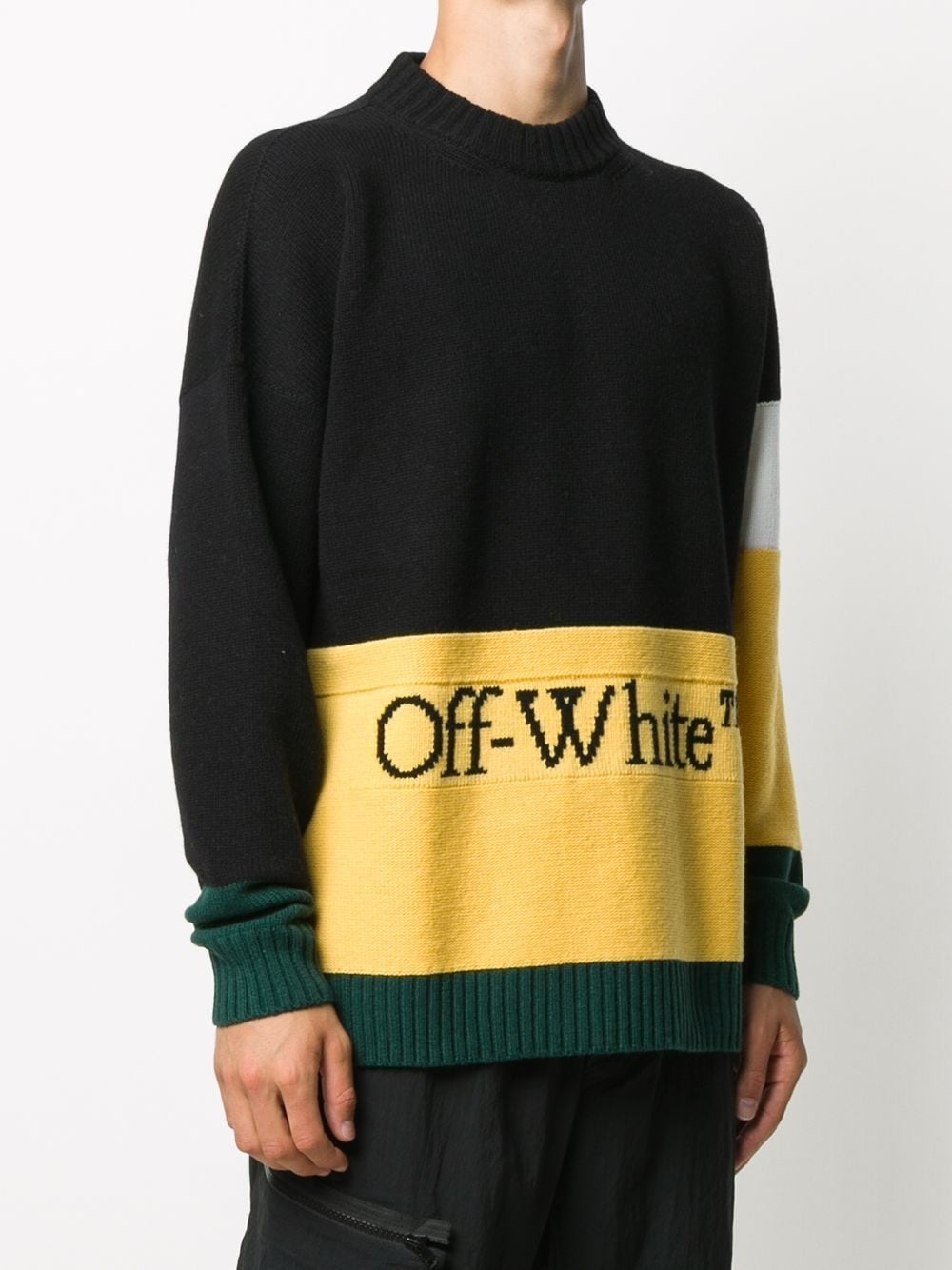 colour-block logo detail jumper - 3