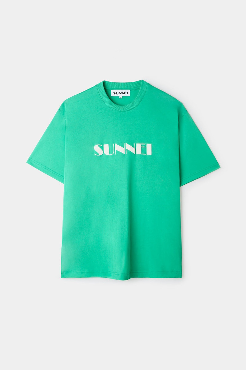 BIG LOGO SPRAYED T-SHIRT / emerald green 1
