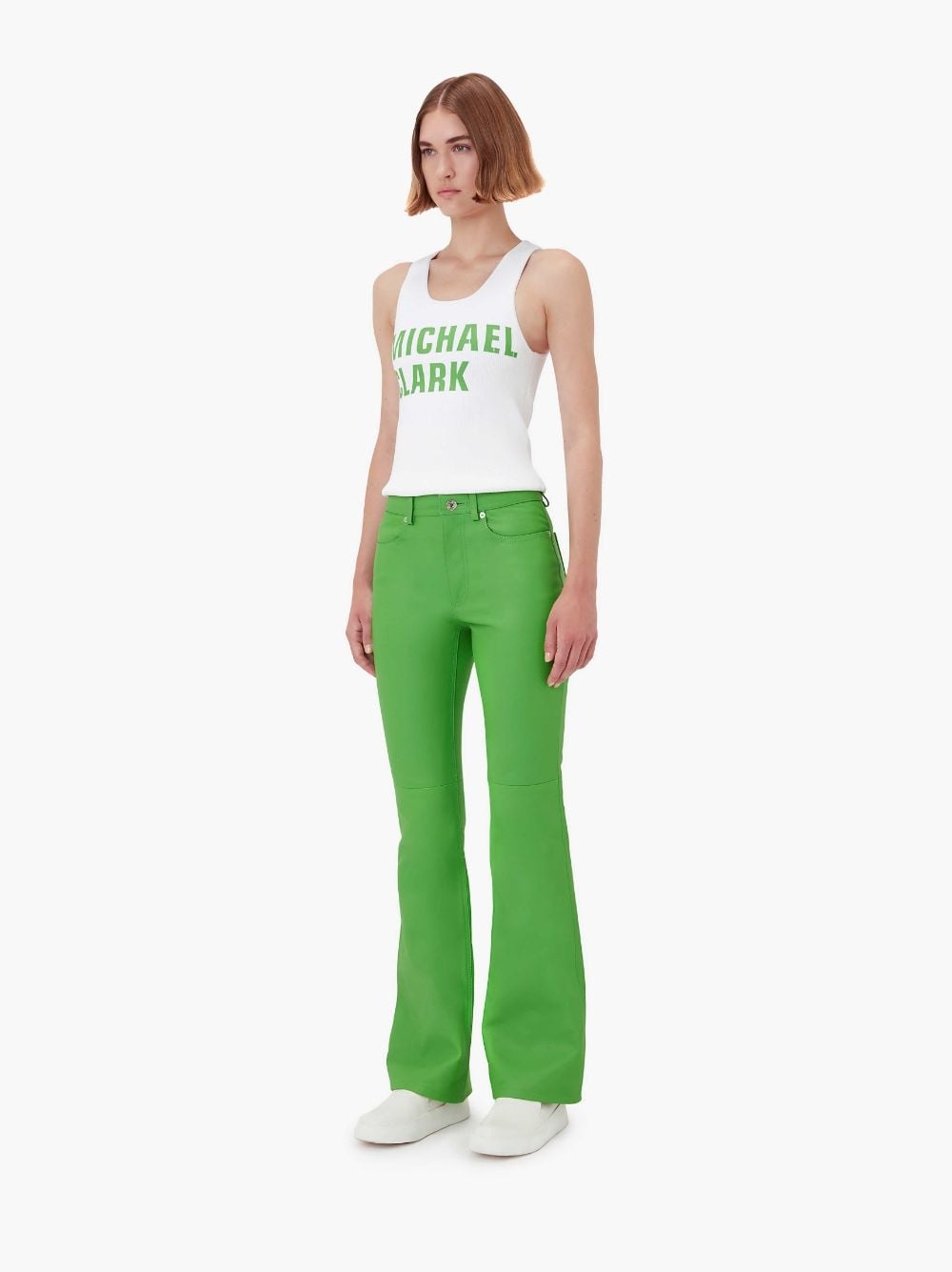 【送料&関税込】J.W. Anderson High-waisted Leather Bootcut T JW Anderson BOOTCUT LEATHER TROUSERS | REVERSIBLE