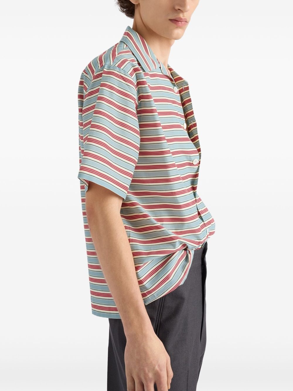 striped bowling shirt - 4