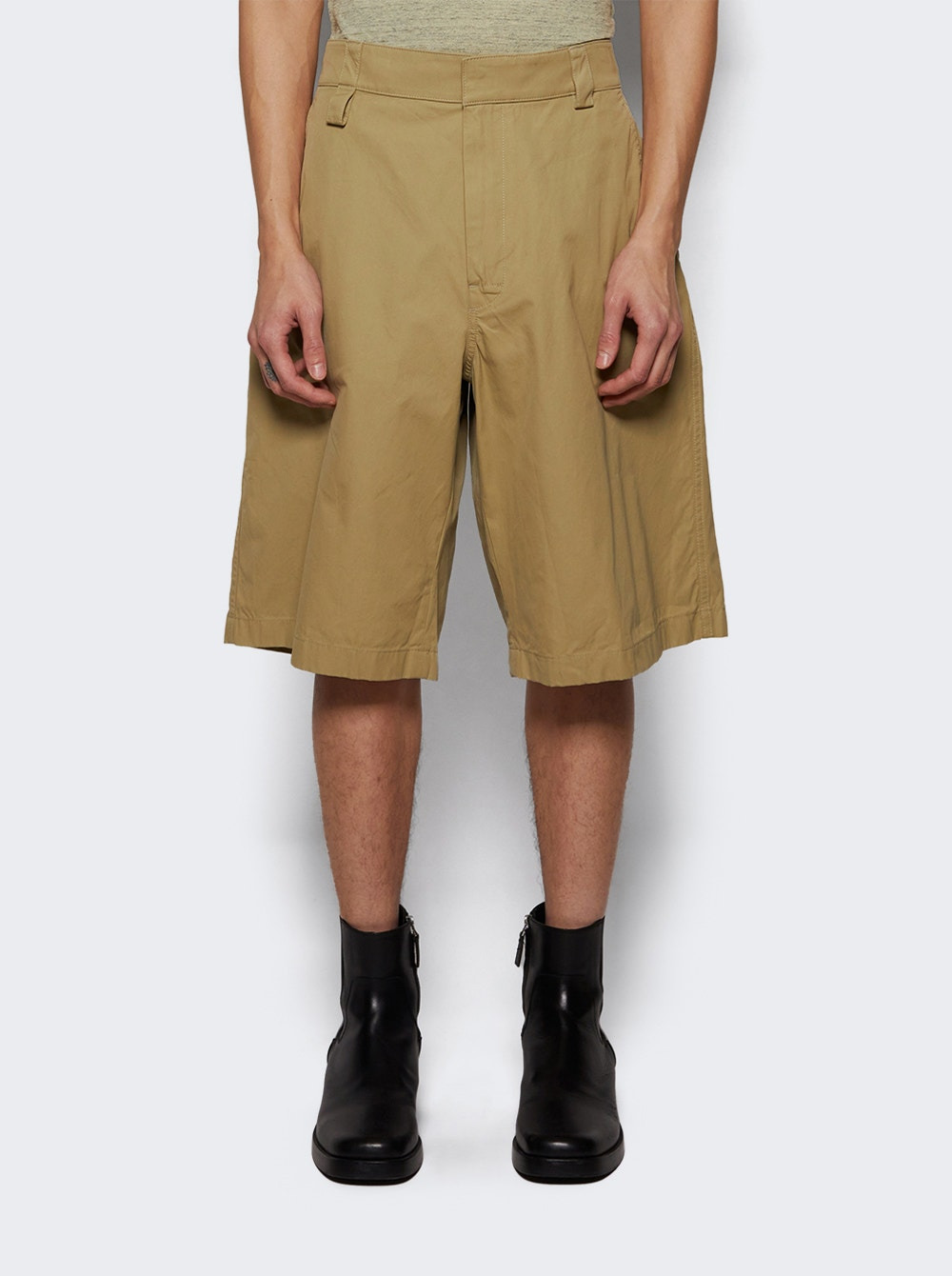 Light Cotton Twill Shorts Flint - 2