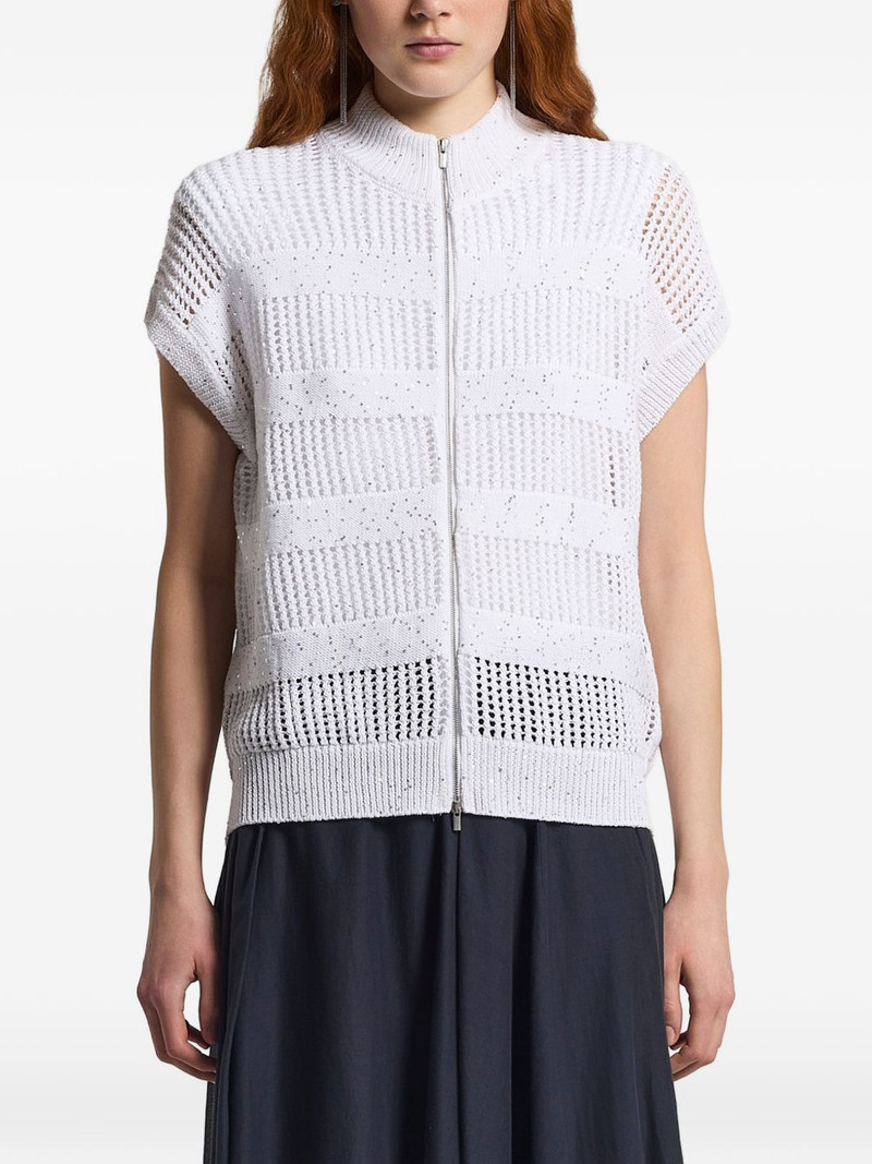 zip fastening open knit knitwear 1