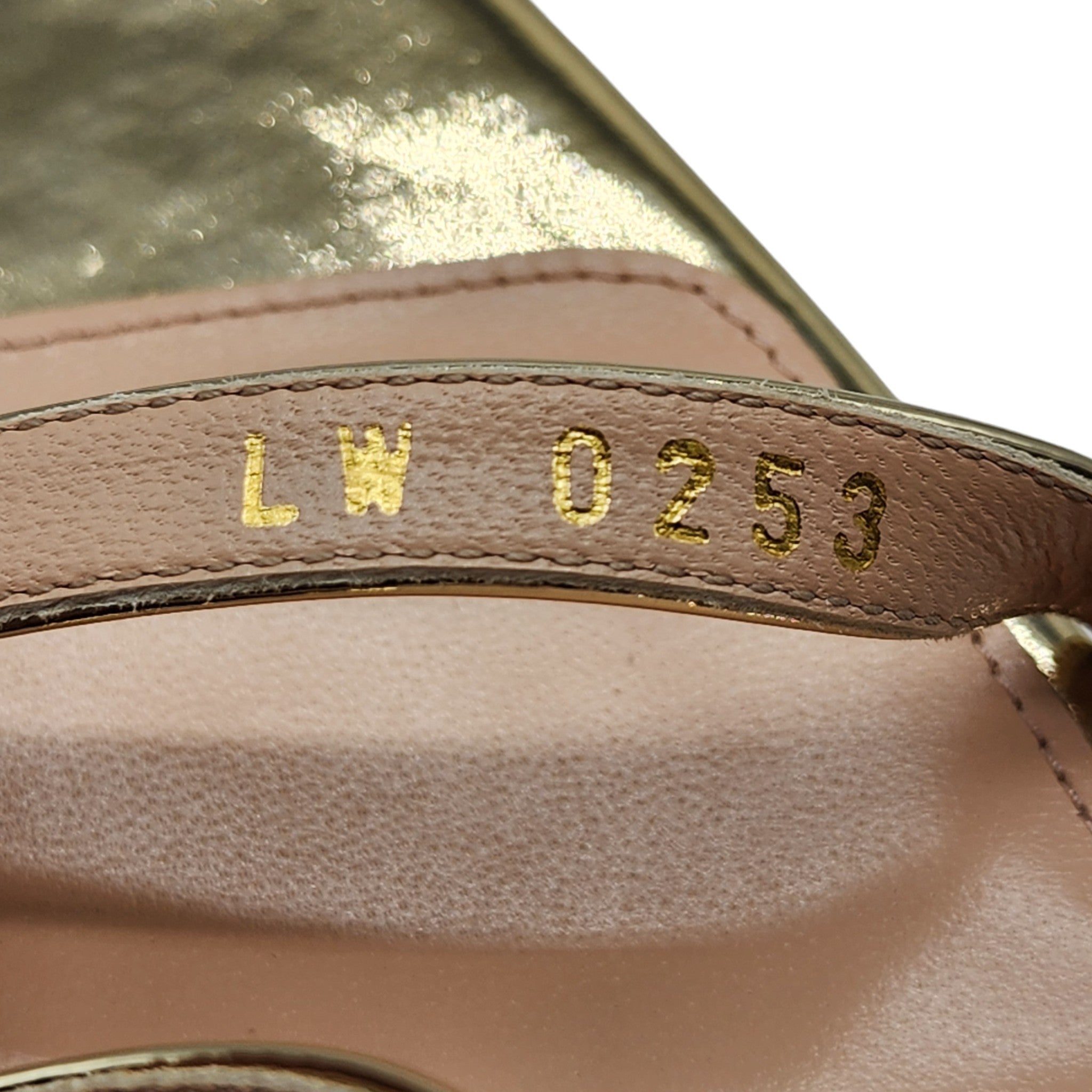 Louis Vuitton Blossom Sandals Leather in Gold (40) - 8