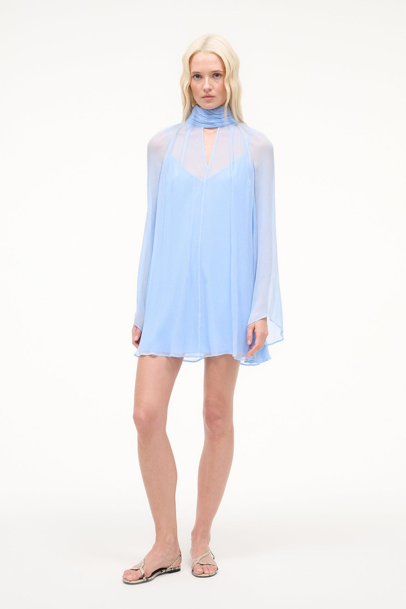 STAUD ESTHER MINI DRESS CLEAR BLUE 1