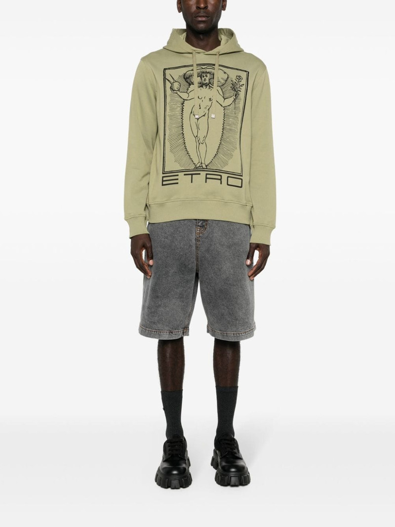 Etro Pegaso denim shorts outlook