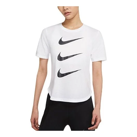 (WMNS) Nike Run Division Three Hook Reflective Logo Running T-Shirt White DC4324-100 - 1