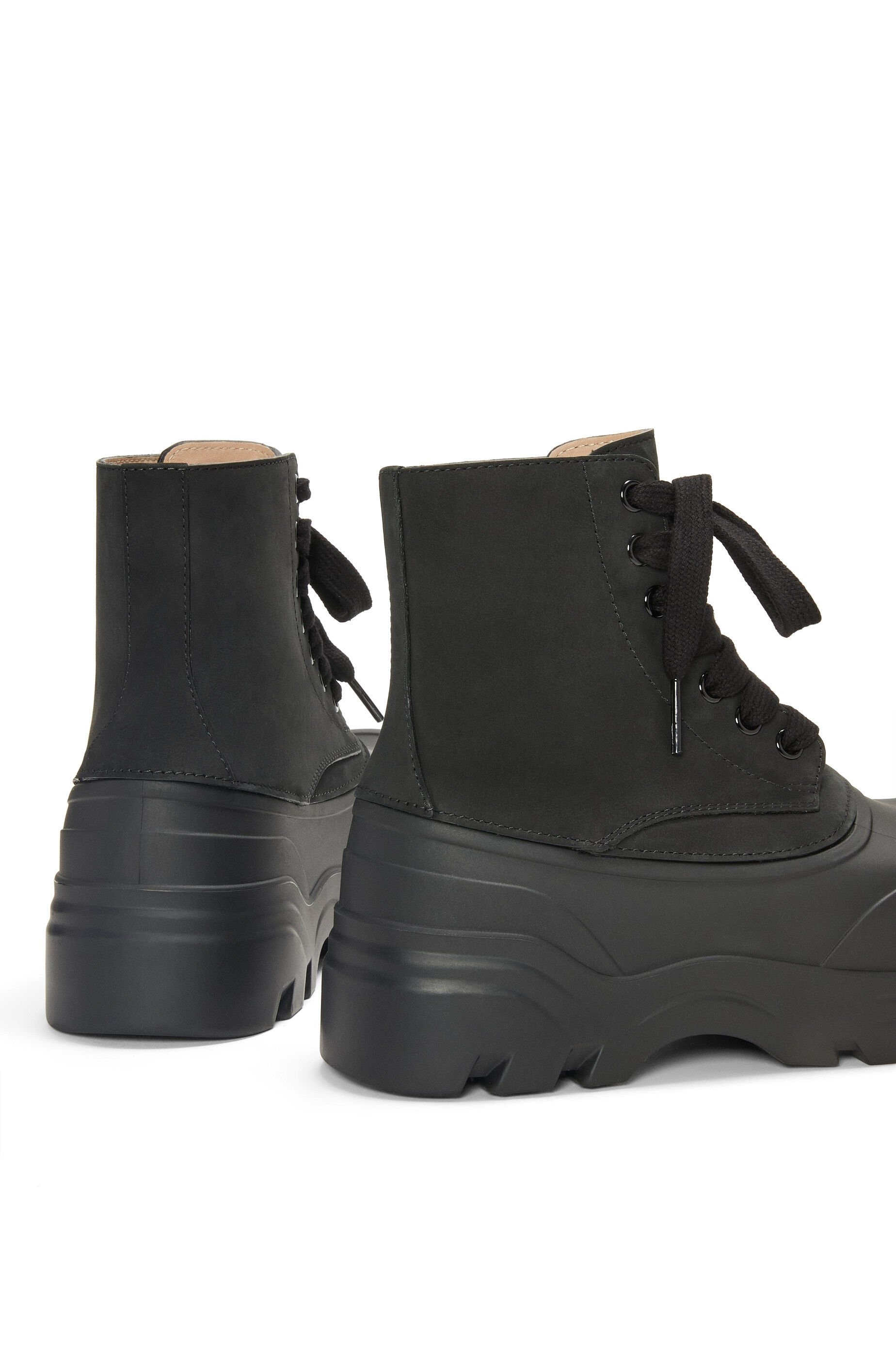 Field lace-up bootie in nubuck and rubber - 4
