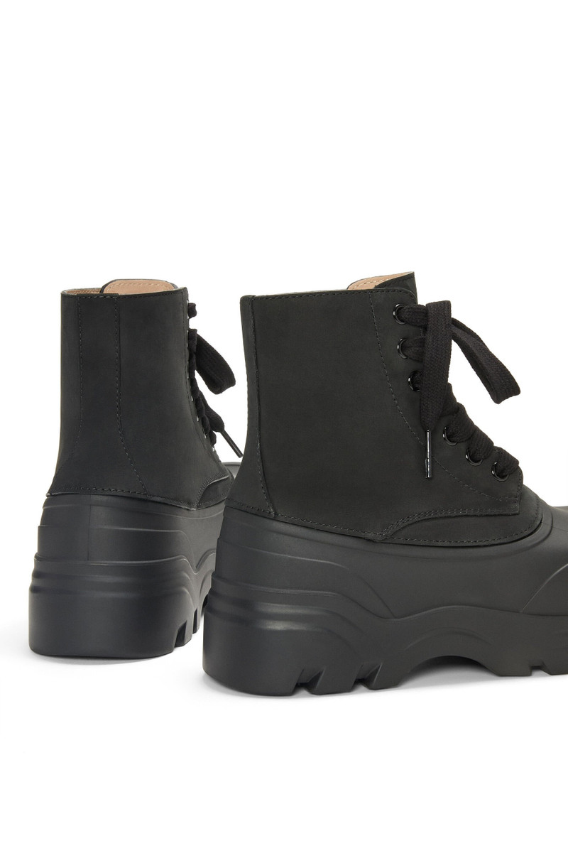 Field lace-up bootie in nubuck and rubber 4