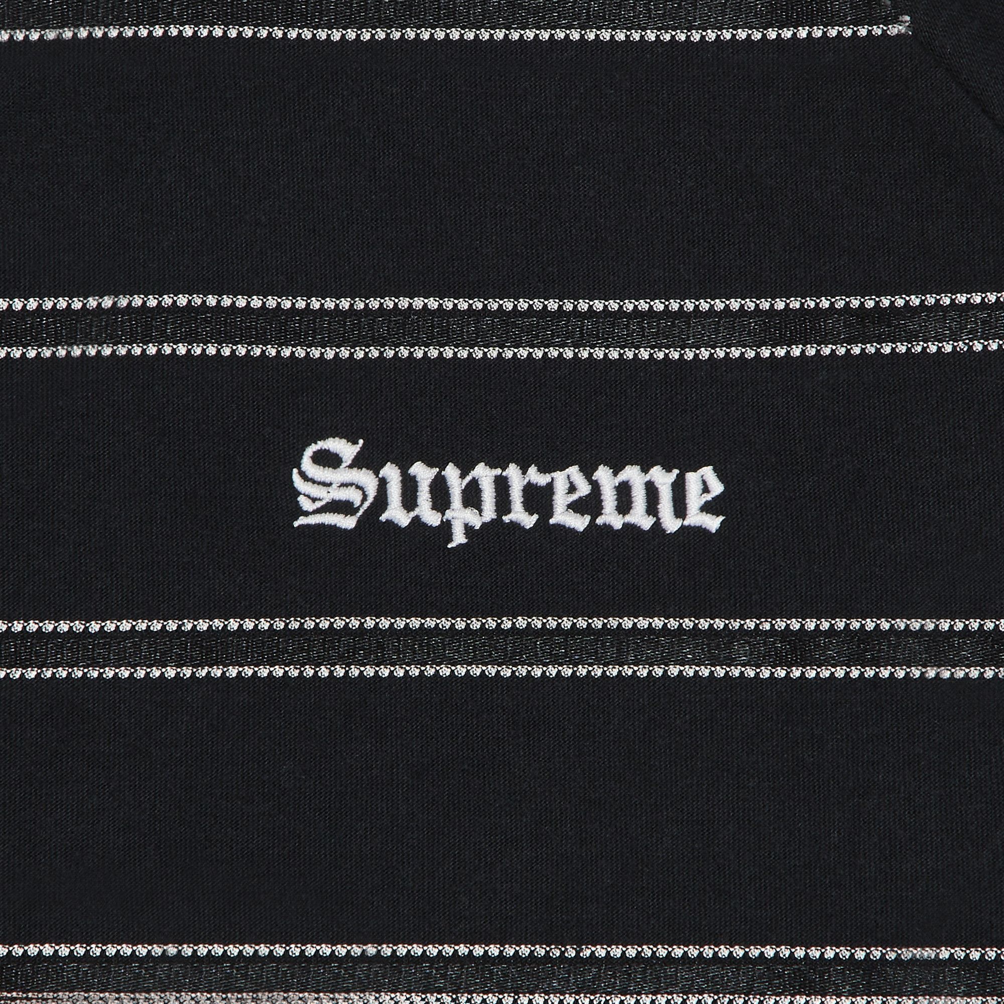 Supreme Supreme x Umbro Stripe Soccer Jersey 'Black' | goat