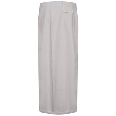 Raf Simons Denim Wrap Skirt in White outlook
