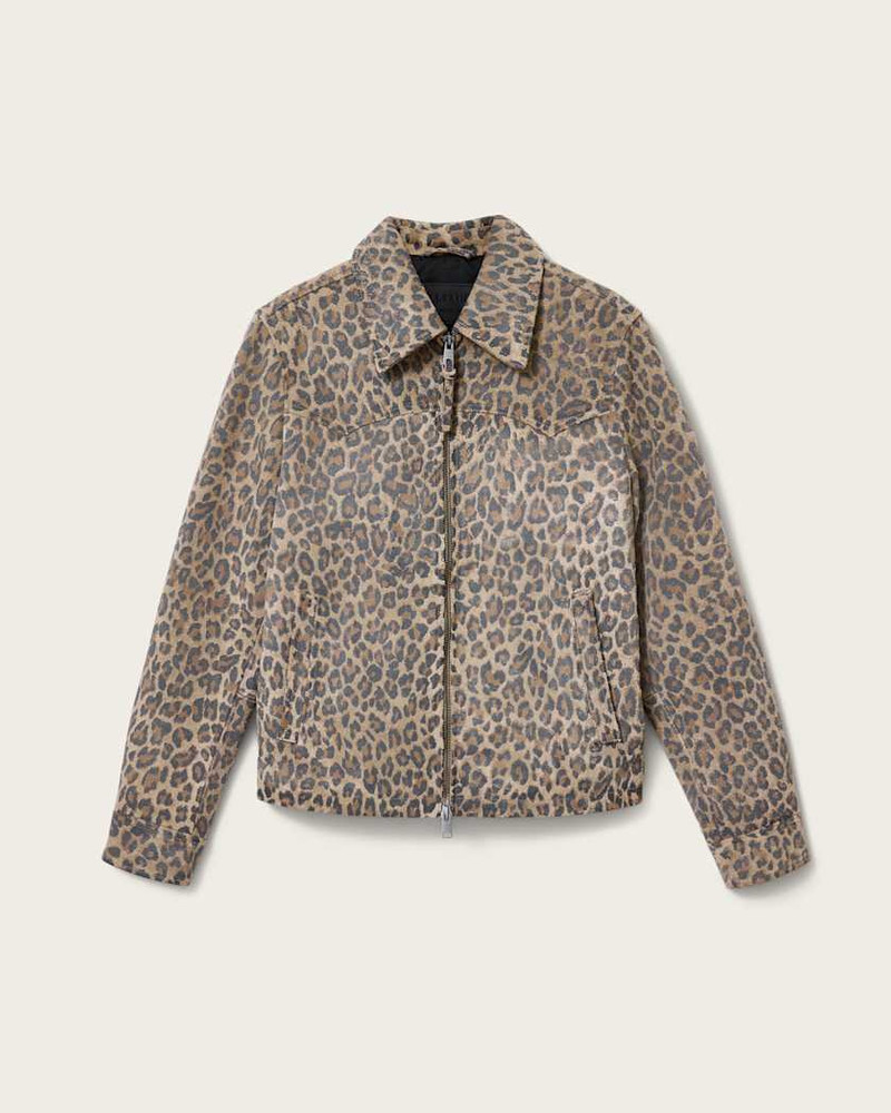 DELLCOT LEOPARD PRINT SUEDE JACKET 1