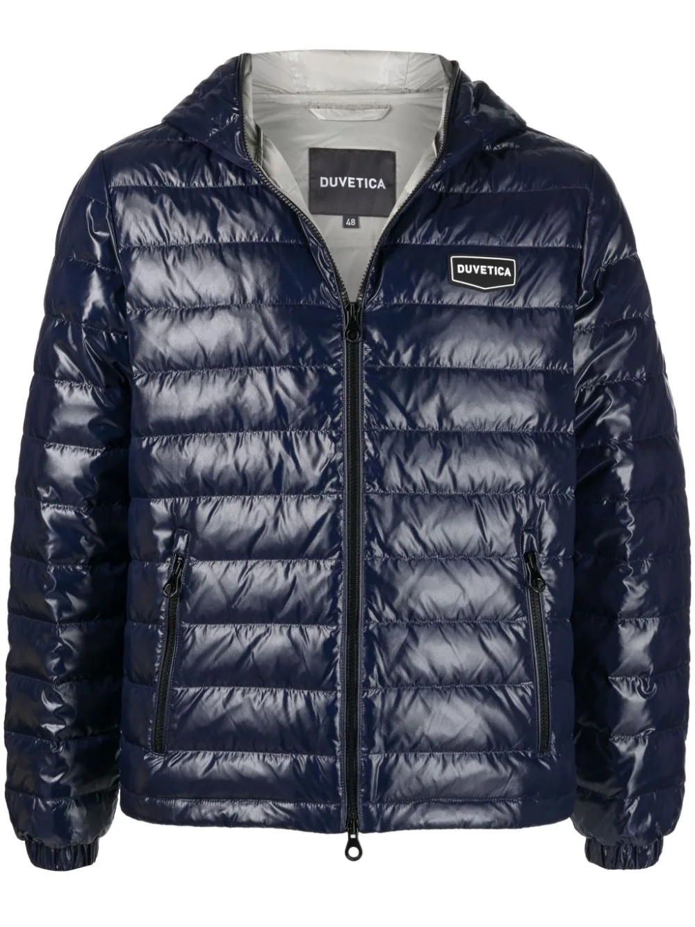 logo-patch padded down jacket - 1