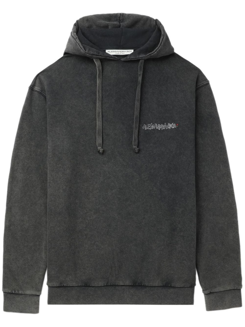 graphic-print cotton hoodie 1