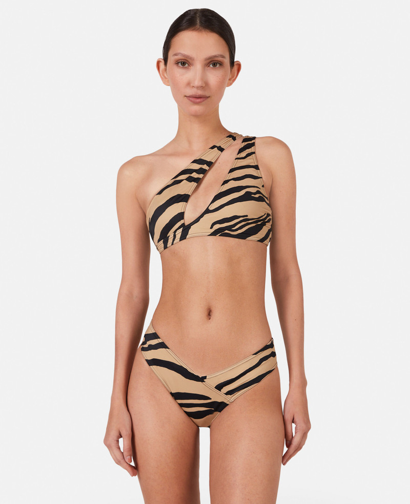 Stella McCartney Zebra Print Cut-Out Bikini Top outlook