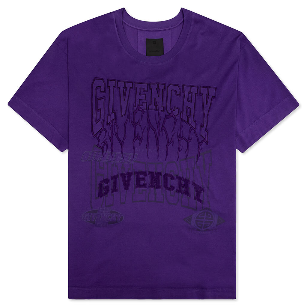GIVENCHY OVERSIZED FIT T-SHIRT - PURPLE - 1