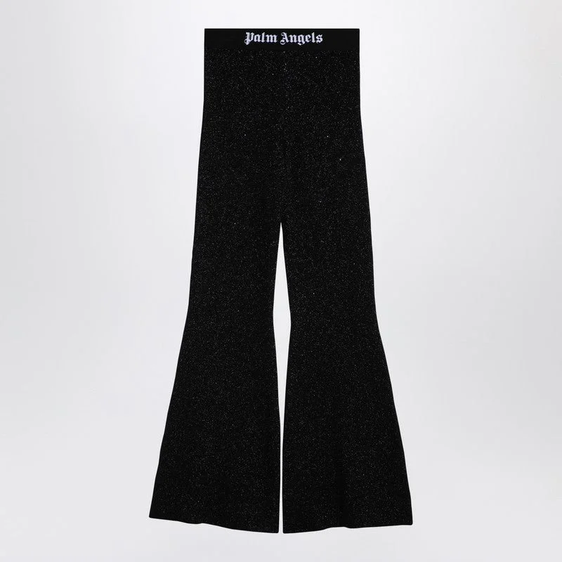 Palm Angels Black Lurex Viscose Blend Trousers Women - 1