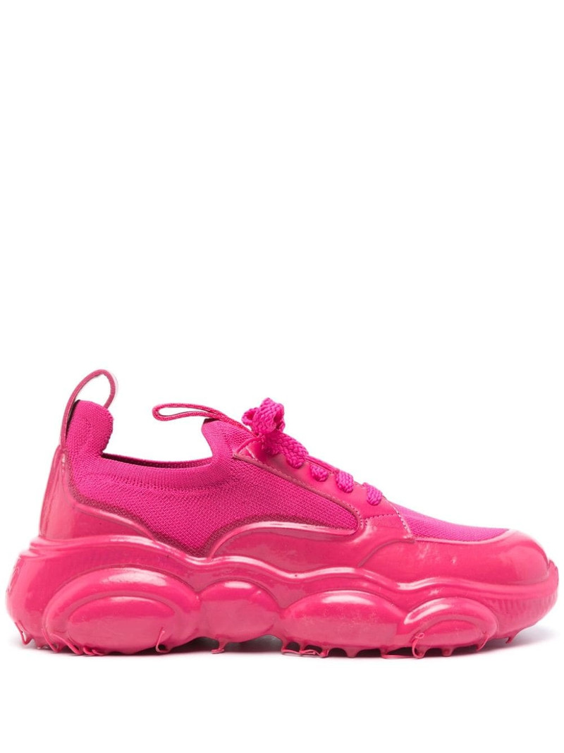 logo-patch leather sneakers 1