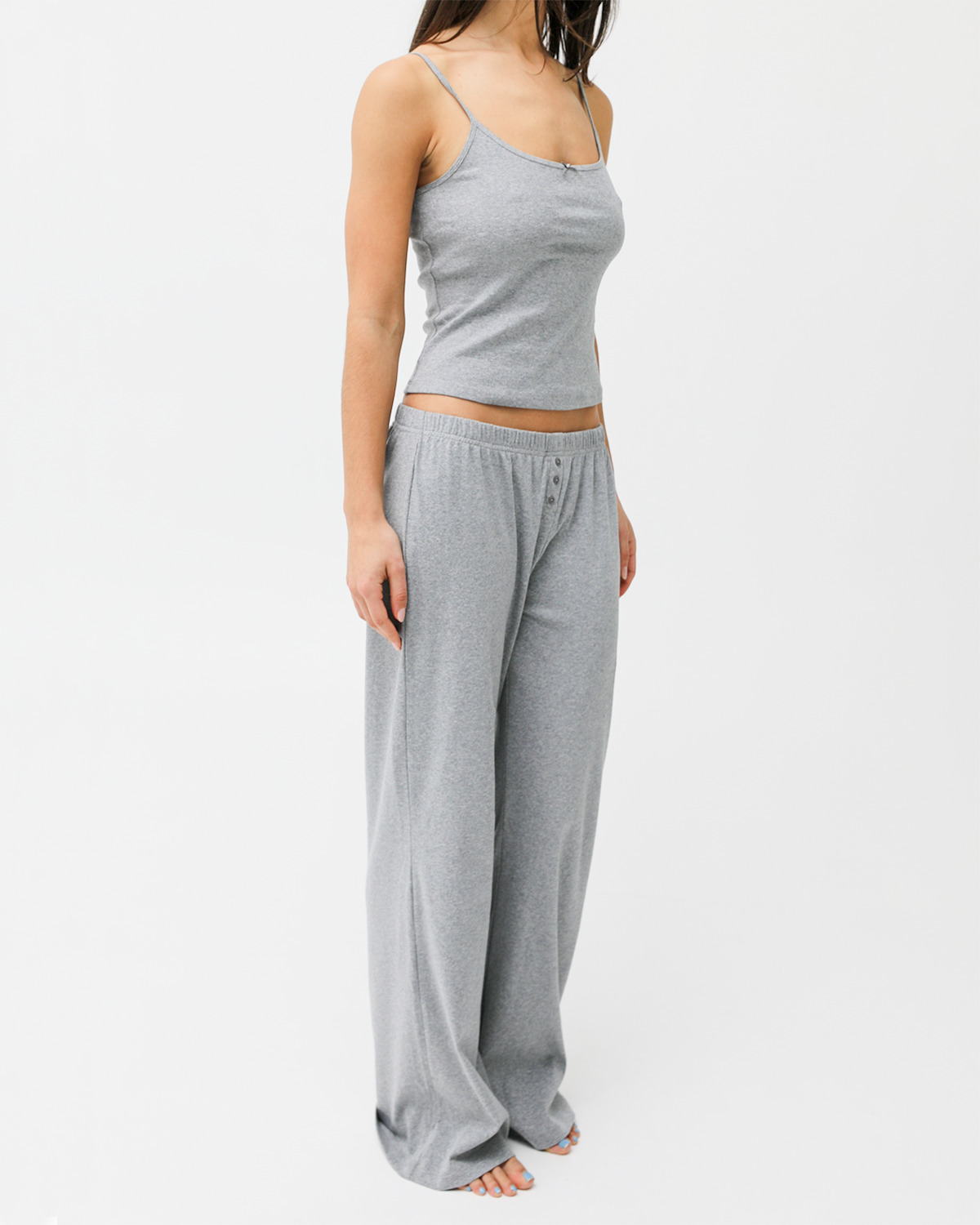The Pant: Cotton Jersey Grey - 4
