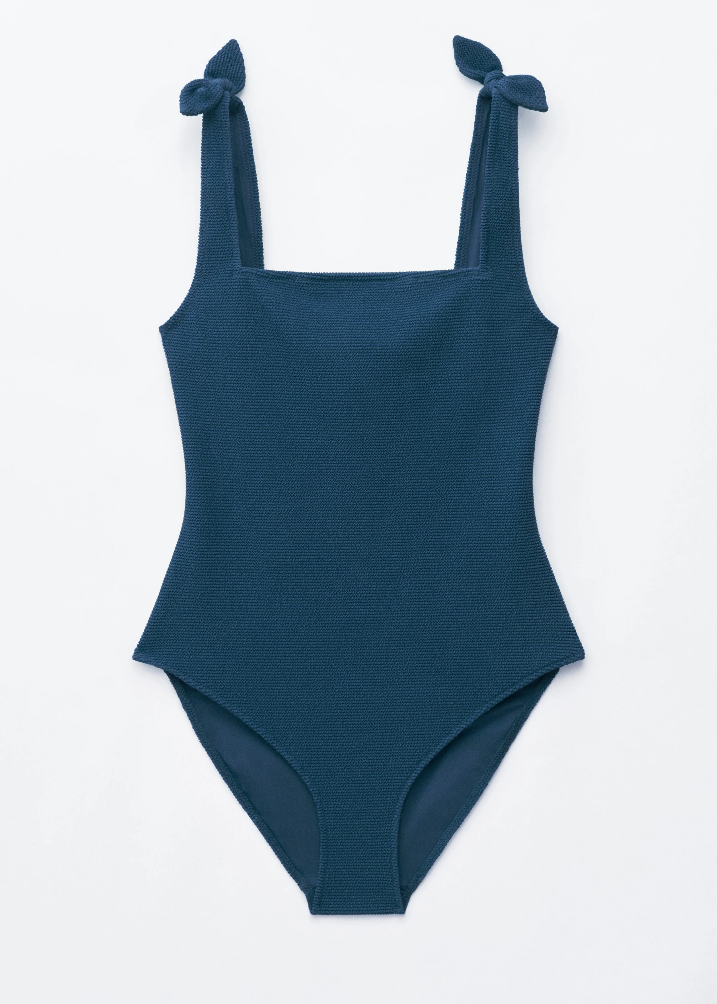 Textured Bow Tie Swimsuit - 1
