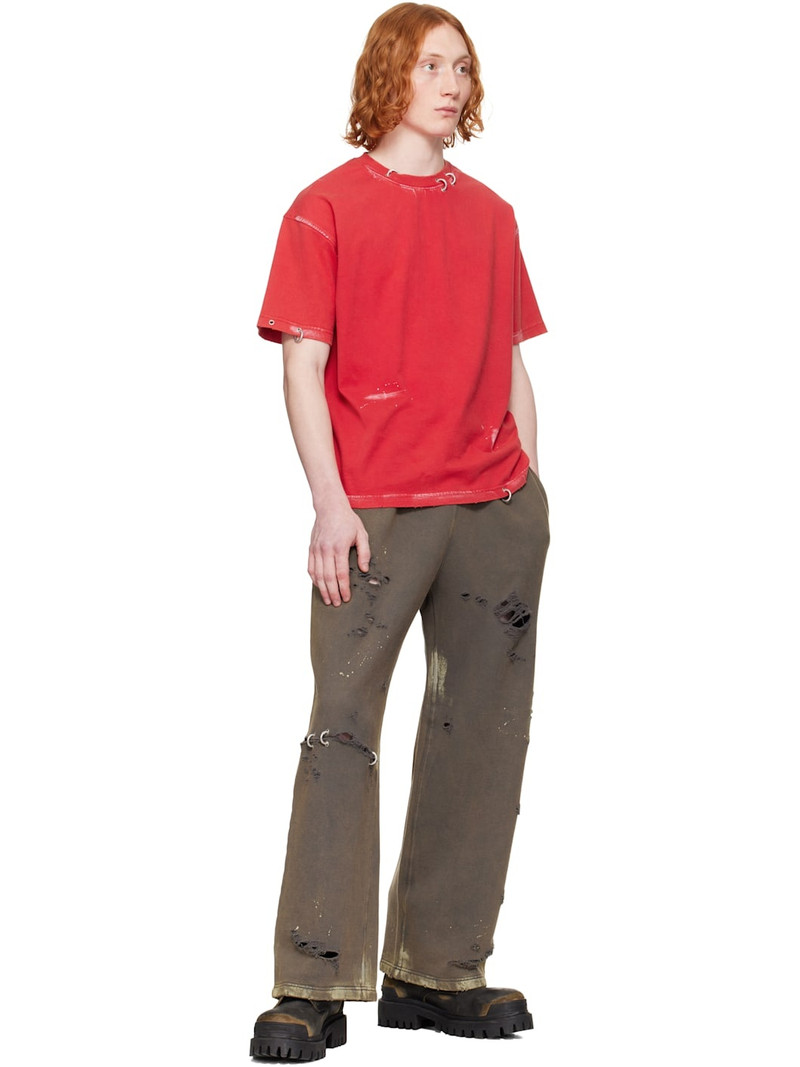 We11done Red Pierced T-shirt outlook