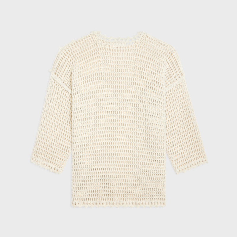 CELINE triomphe baja in crocheted wool outlook