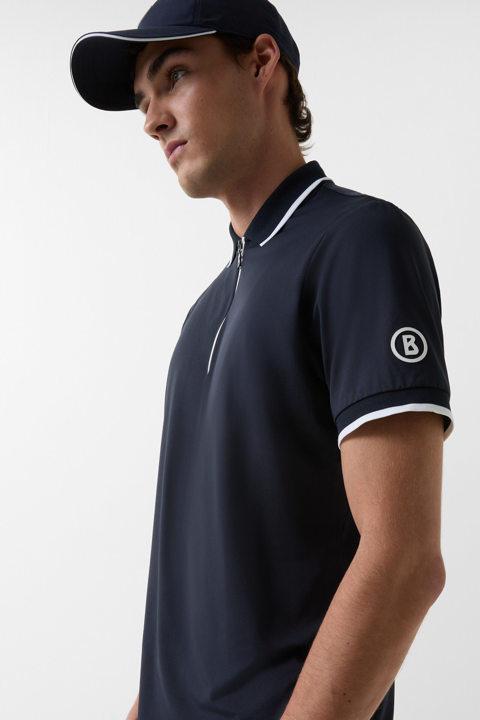 Cody functional short-sleeved top in Navy blue - 5