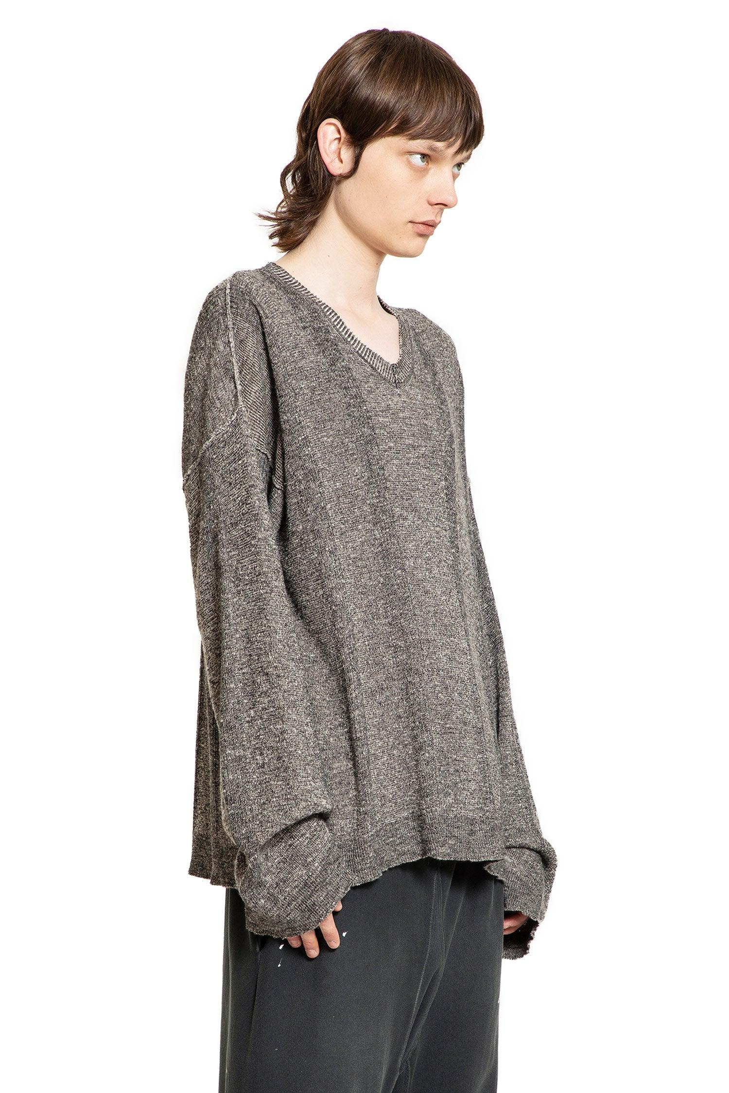 Cotton-Linen-V-Neck-Sweater - 2