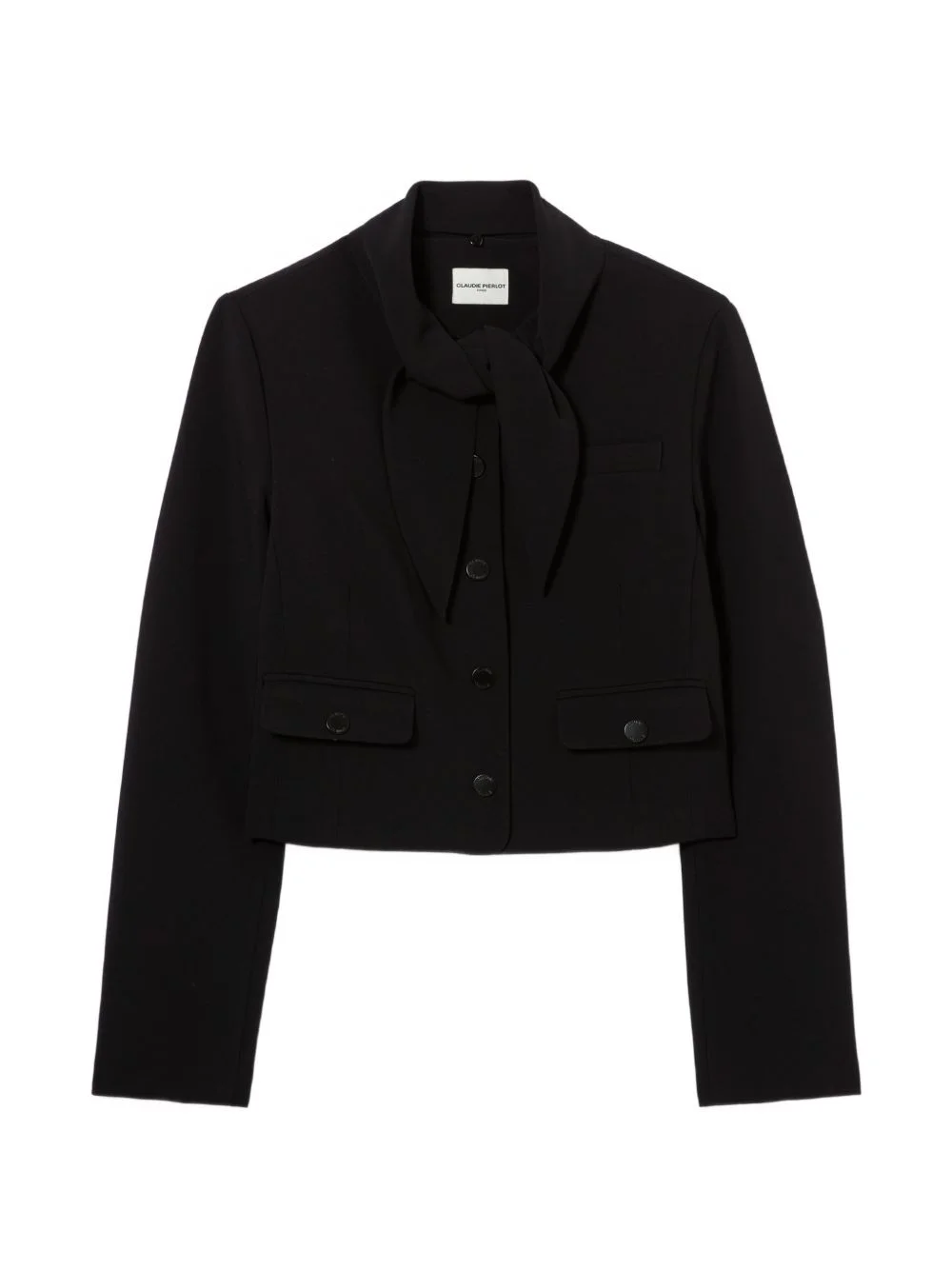 jacket with removable scarf collar - 1