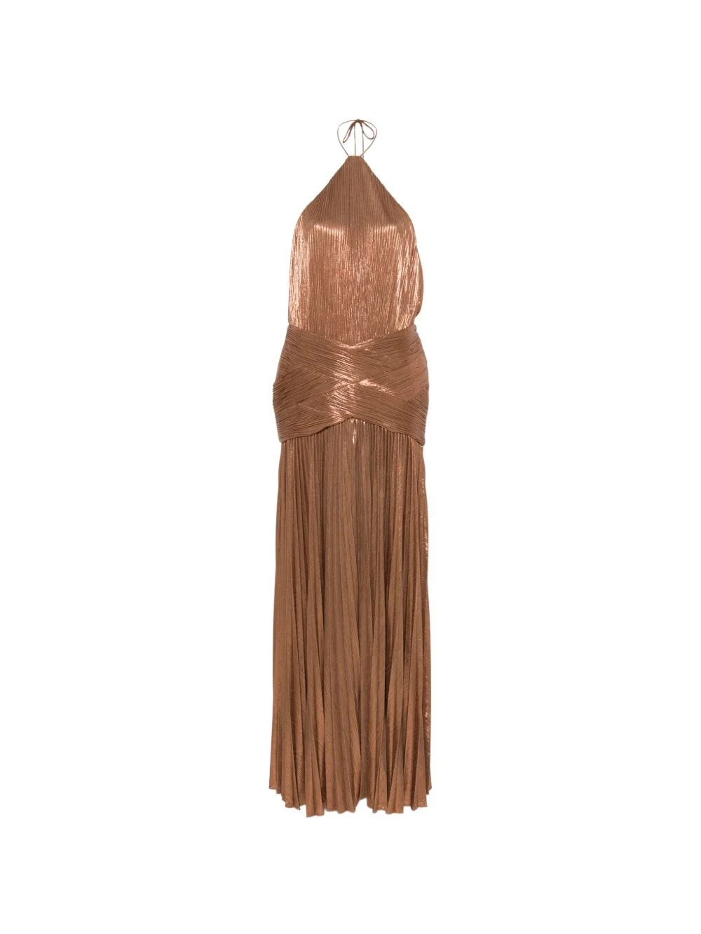 Amberley pleated halterneck maxi dress - 1