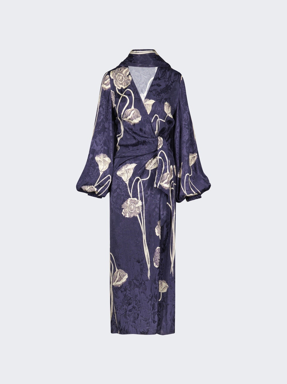 Spiritual Connections Wrap Dress Dark Blue - 1