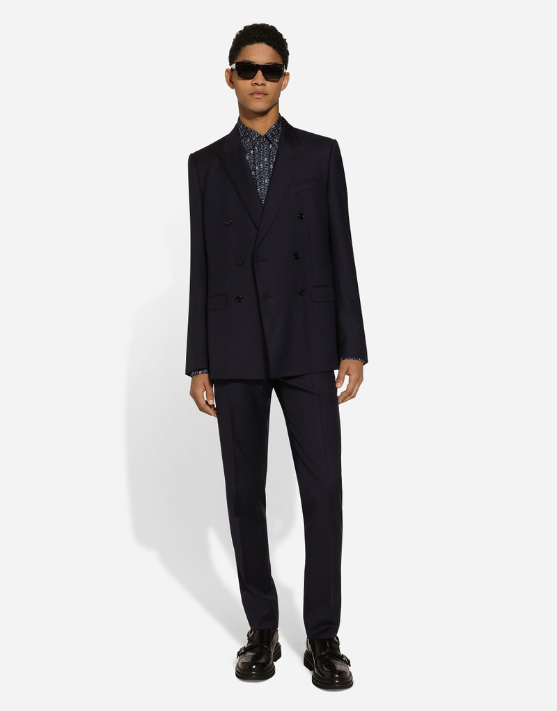 Dolce & Gabbana Silk Martini-fit shirt with tie print outlook