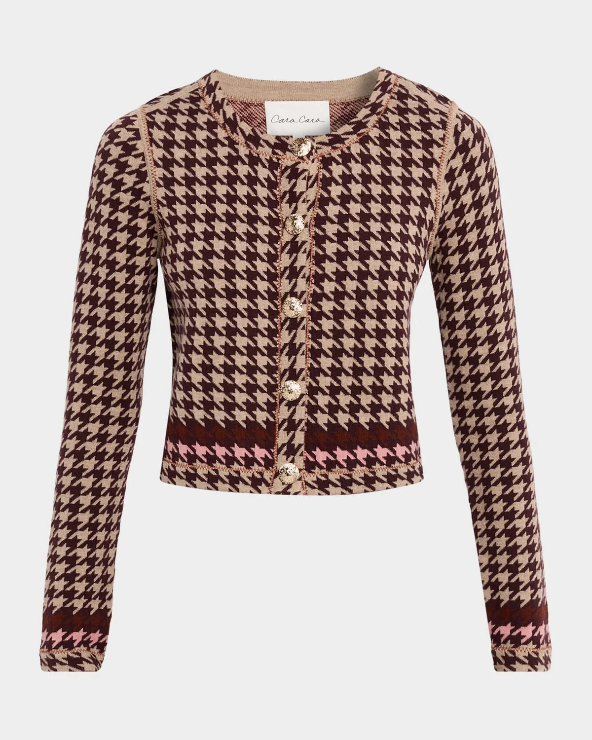 Wanda Houndstooth Knit Cardigan - 1