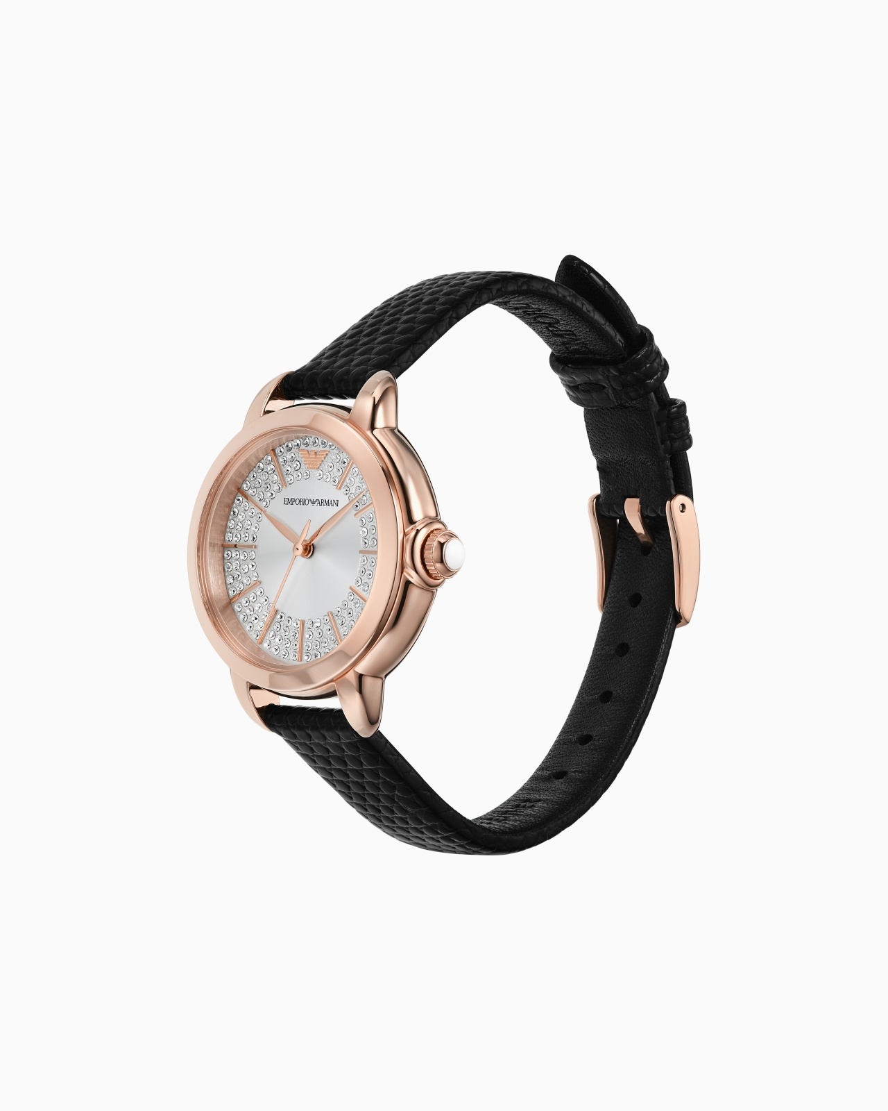 THREE-HAND BLACK LEATHER WATCH - 2
