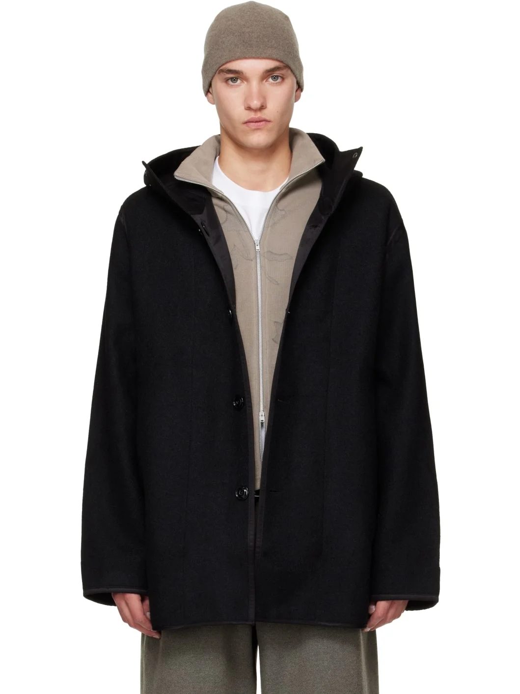 Black Reversible Liner Jacket - 1